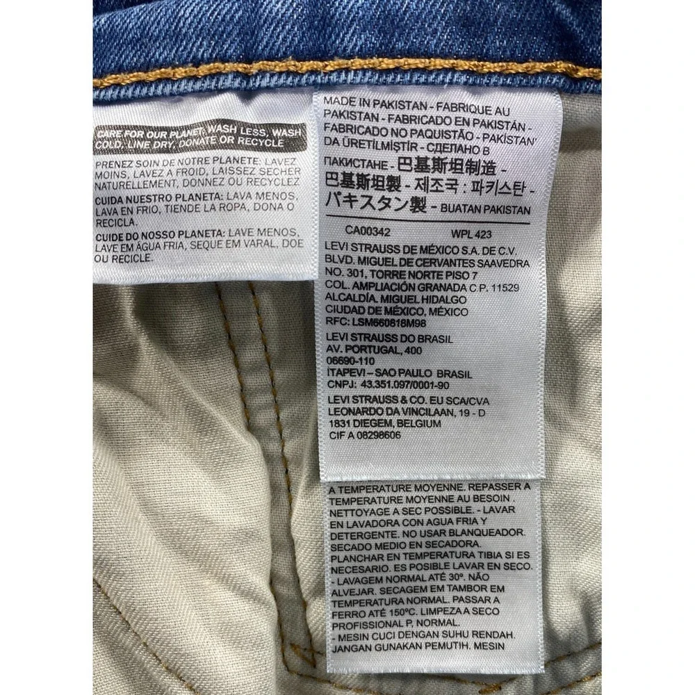 Levis 511 Jean Men 34x30 Slim Fit Tapered Leg Blue Med Wash Stretch (Fits 32x30)